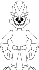 This cartoon character is special and amazing because it can do things that nobody else can do. Childrens coloring page.