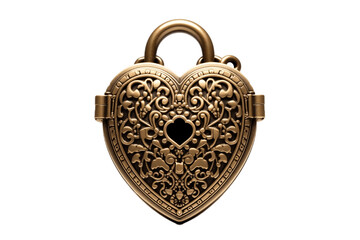 Antique Lock with Transparent Background. AI