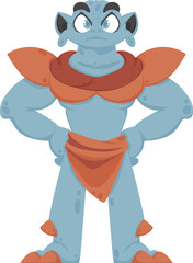 This creature is very bad and wicked. Cartoon style.
