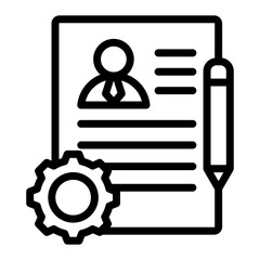 Management Contract Outline Icon