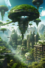 futuristic pavilion in the park