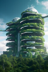 futuristic electric power station