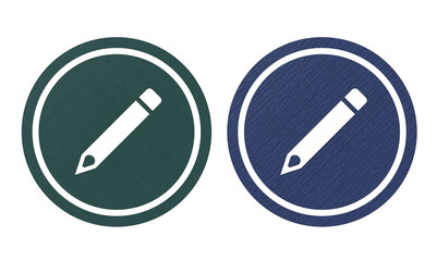 set of pencils color icon symbol 