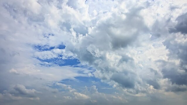 Time-lapse photography of wonderfully changing clouds in the sky