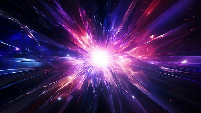 Shattered cosmos abstract pink cosmic energy background. Generative AI