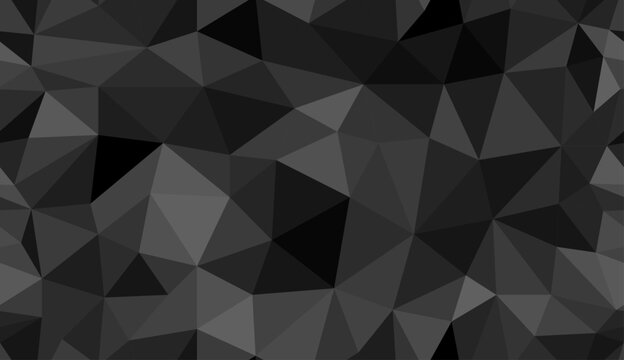 Seamless polygonal background image in black tones.