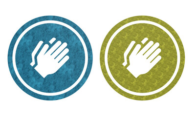 Fototapeta premium Hand icon symbol with texture