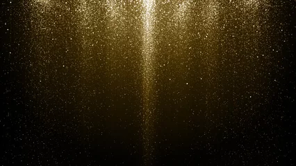 Fotobehang Particles abstract gold event awards trailer titles cinematic concert openers luxury celebration background © xleviathanx