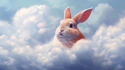 Drawing a rabbit in the clouds Generative AI