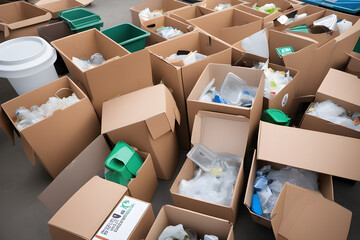 Boxes with Separate collection of waste for recycling