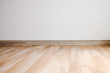 Modern vinyl panels imitating wood in the living room