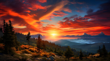 Beautiful sunset background