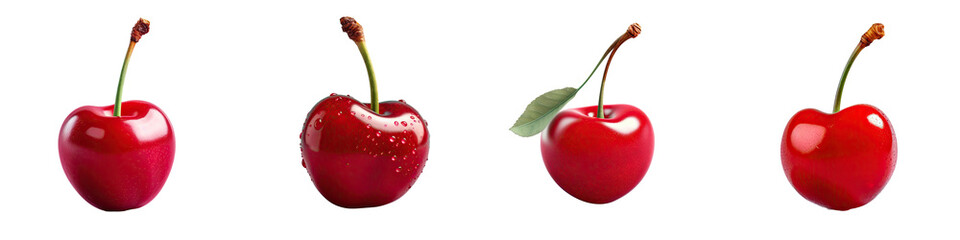 Isolated black cherry transparent background