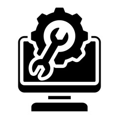 Web Maintenance Glyph Icon