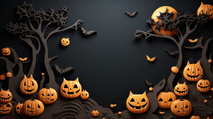 Fototapeta premium halloween background with pumpkin
