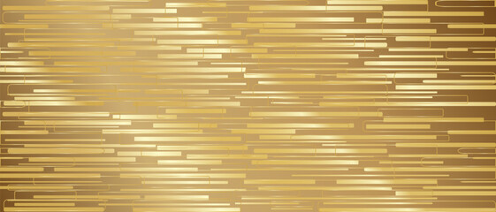 Gold background with line pattern. Hand drawing metallic ornament and gradient gold background. Cover for template, poster, website, wallpaper, wall, background, backdrop, decor, social, texture.