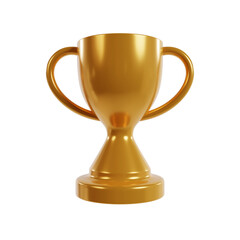 Gold cup 3d isolated