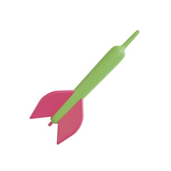 Red  green dart 3d isolated
