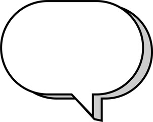 3d speech bubble balloon icon sticker memo keyword planner text box banner, flat png transparent element design