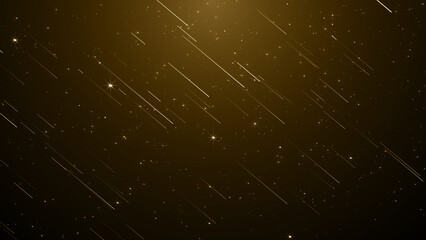 Fototapeta premium Particles abstract gold event awards trailer titles cinematic concert openers luxury celebration background