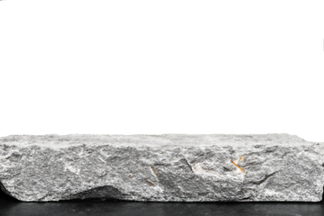 stone board podium empty table isolated white background