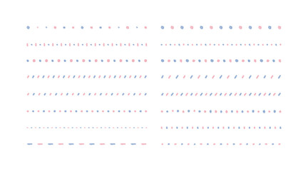 イラスト素材：ライン素材のあしらい　手書きのシンプルでかわいい罫線. simple hand draw borders