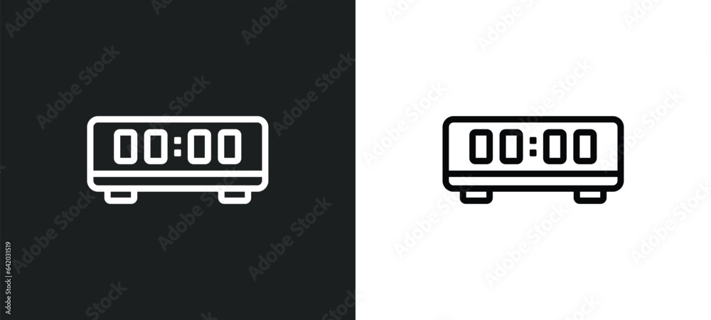Wall mural digital timer icon isolated in white and black colors. digital timer outline vector icon from educat