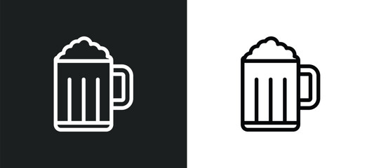 alcoholic icon isolated in white and black colors. alcoholic outline vector icon from food collection for web, mobile apps and ui.