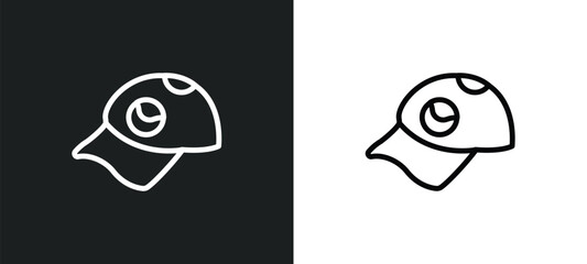 hat icon isolated in white and black colors. hat outline vector icon from football collection for web, mobile apps and ui.