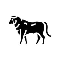 standing bul animal glyph icon vector. standing bul animal sign. isolated symbol illustration
