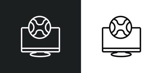 match icon isolated in white and black colors. match outline vector icon from football collection for web, mobile apps and ui.