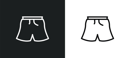 shorts icon isolated in white and black colors. shorts outline vector icon from football collection for web, mobile apps and ui. - obrazy, fototapety, plakaty