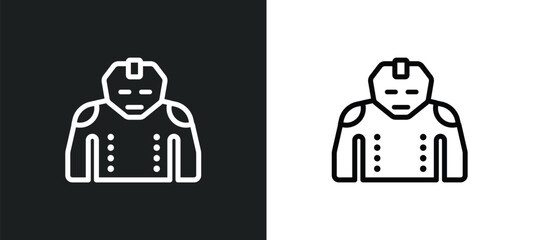 avatar icon isolated in white and black colors. avatar outline vector icon from future technology collection for web, mobile apps and ui.