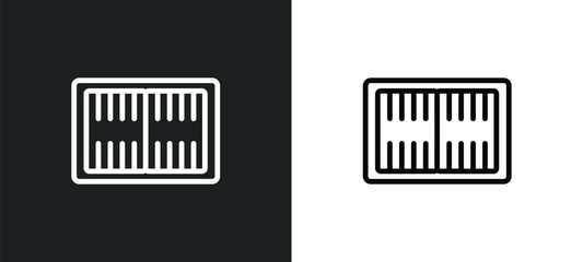 backgammon icon isolated in white and black colors. backgammon outline vector icon from gaming collection for web, mobile apps and ui.