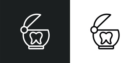 floss icon isolated in white and black colors. floss outline vector icon from gastronomy collection for web, mobile apps and ui.