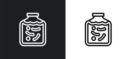 pickles icon isolated in white and black colors. pickles outline vector icon from gastronomy collection for web, mobile apps and ui.