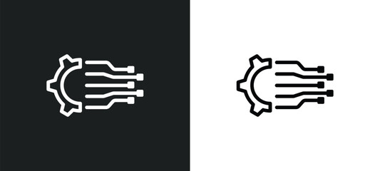 business intelligence icon isolated in white and black colors. business intelligence outline vector icon from general collection for web, mobile apps and ui.