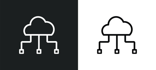computing technology icon isolated in white and black colors. computing technology outline vector icon from general collection for web, mobile apps and ui.