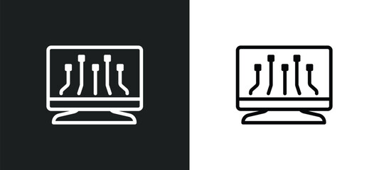 digital economy icon isolated in white and black colors. digital economy outline vector icon from general collection for web, mobile apps and ui.