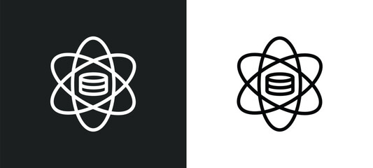 data science icon isolated in white and black colors. data science outline vector icon from general collection for web, mobile apps and ui.