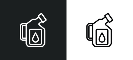 engine oil icon isolated in white and black colors. engine oil outline vector icon from general collection for web, mobile apps and ui.