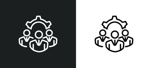 hr policies icon isolated in white and black colors. hr policies outline vector icon from general collection for web, mobile apps and ui.