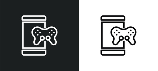 in-game advertising icon isolated in white and black colors. in-game advertising outline vector icon from general collection for web, mobile apps and ui.