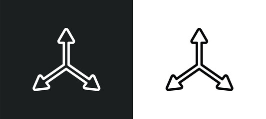 coordinates icon isolated in white and black colors. coordinates outline vector icon from geometric figure collection for web, mobile apps and ui.