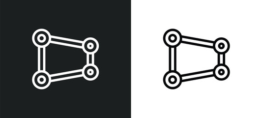 distort icon isolated in white and black colors. distort outline vector icon from geometric figure collection for web, mobile apps and ui.