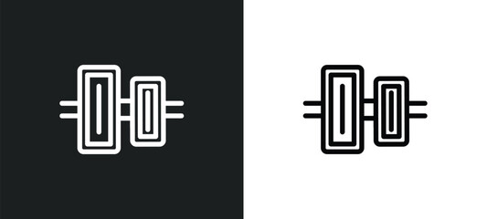 vertical alignment icon isolated in white and black colors. vertical alignment outline vector icon from geometric figure collection for web, mobile apps and ui.