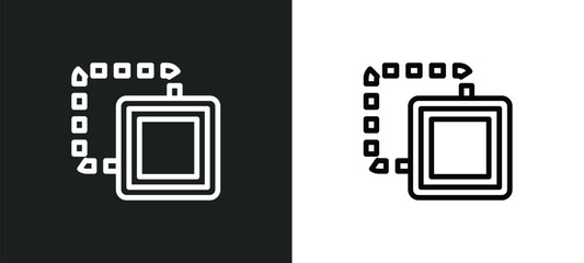 foreground icon isolated in white and black colors. foreground outline vector icon from geometric figure collection for web, mobile apps and ui.