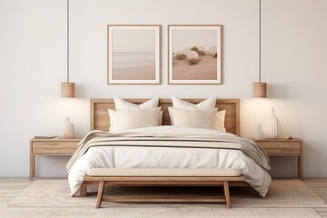 small modern bedroom, generative ai