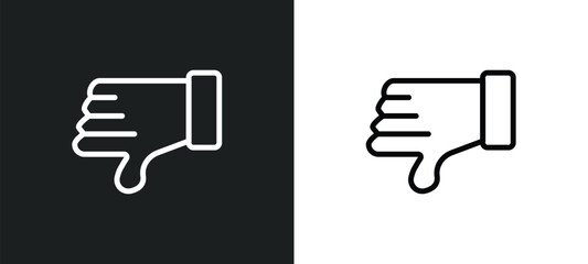 dissatisfaction icon isolated in white and black colors. dissatisfaction outline vector icon from gestures collection for web, mobile apps and ui. - obrazy, fototapety, plakaty