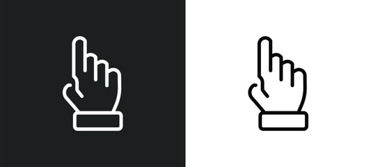 Fototapeta premium finger up icon isolated in white and black colors. finger up outline vector icon from gestures collection for web, mobile apps and ui.